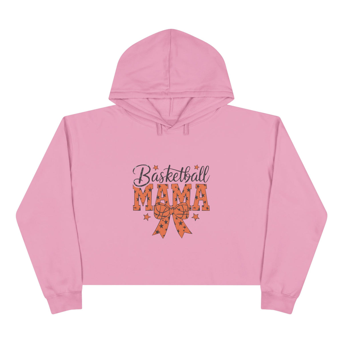 Basketball Mama Cropped Hoodie — Cute Sports Mom Sweatshirt