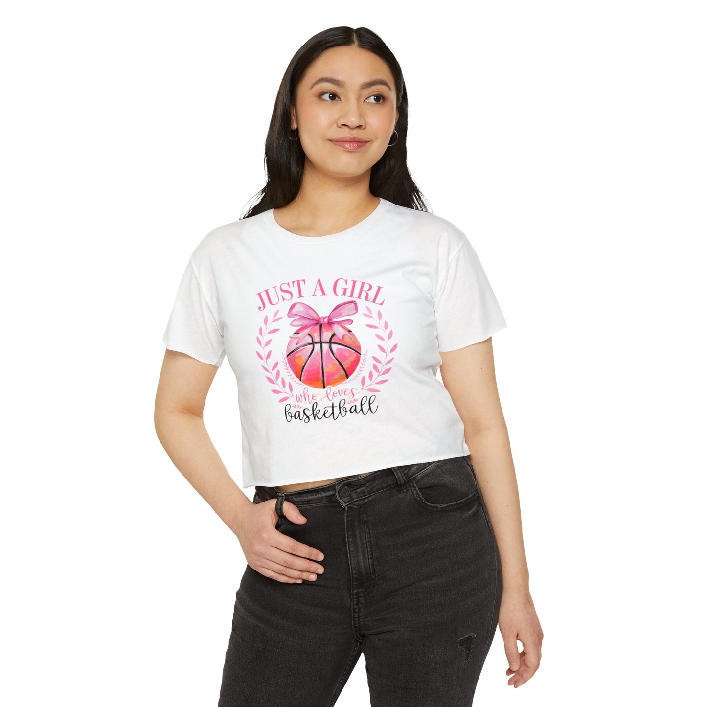 Just a Girl Who Loves Basketball — Women's Festival Crop Top
