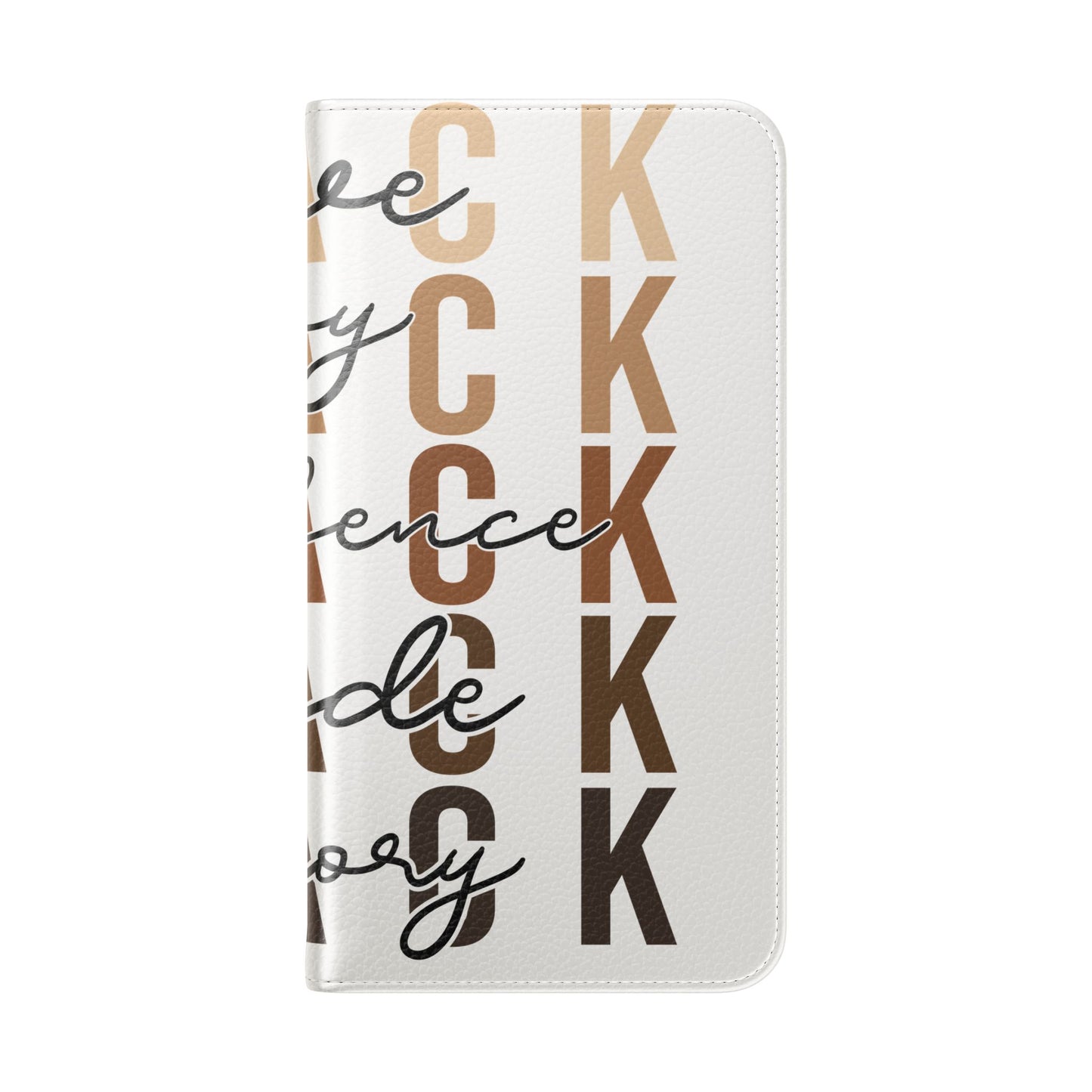 Flip Phone Case — "Black" Typography with Love, Joy, Pride & History