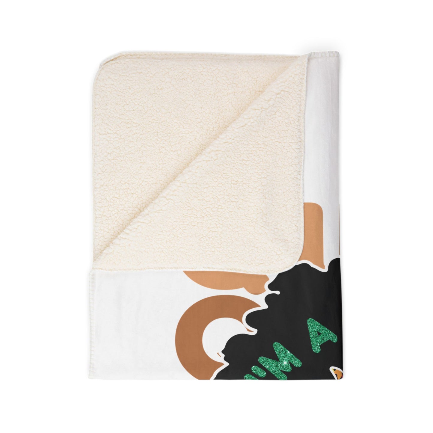 Juneteenth Queen Sherpa Blanket — "I'm a Juneteenth Queen" Fleece Throw
