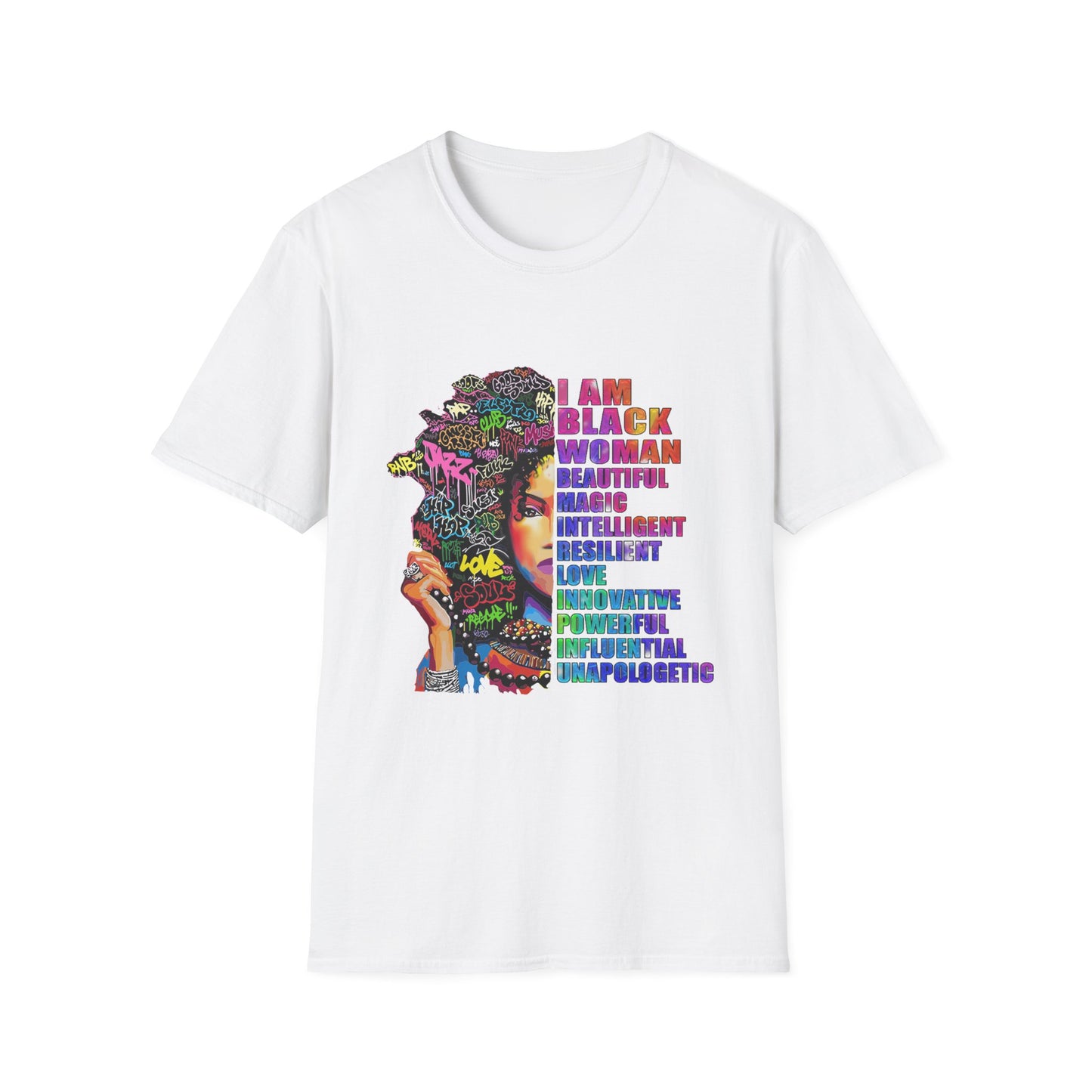 T-Shirt — I Am Black Woman: Beautiful, Magic, Intelligent Empowerment Tee