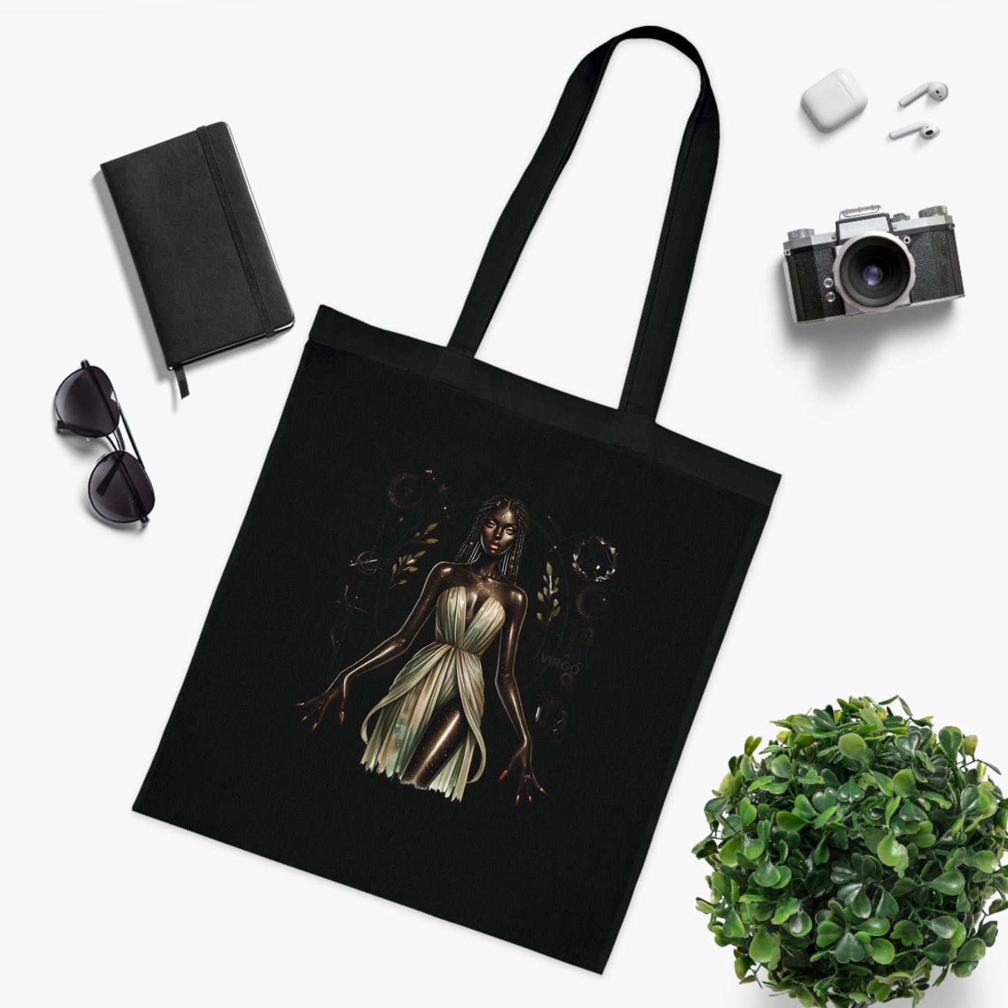 Virgo Goddess Cotton Tote — Astrological Zodiac Tote Bag