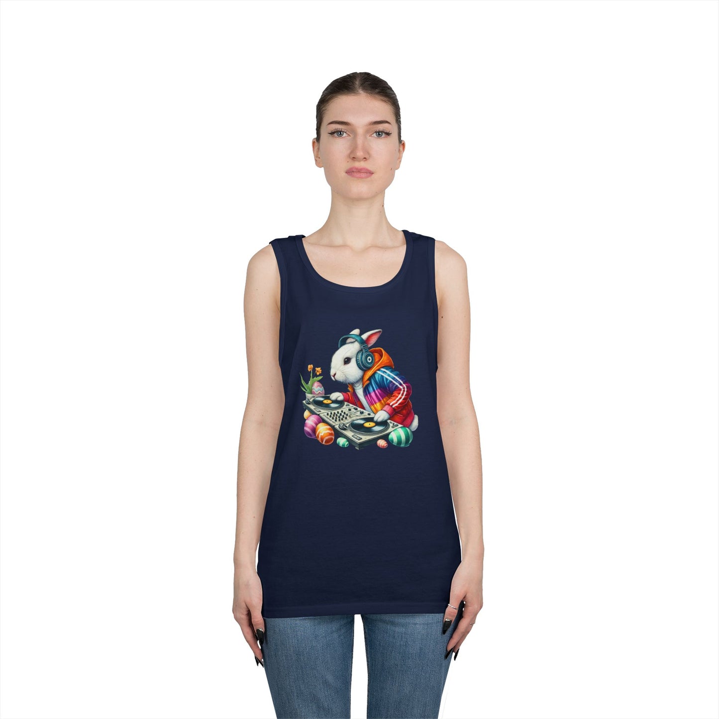 Cool DJ Bunny Unisex Heavy Cotton Tank Top
