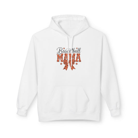 Baseball Mama Hoodie — Retro Script & Bat Graphic Pullover for Moms