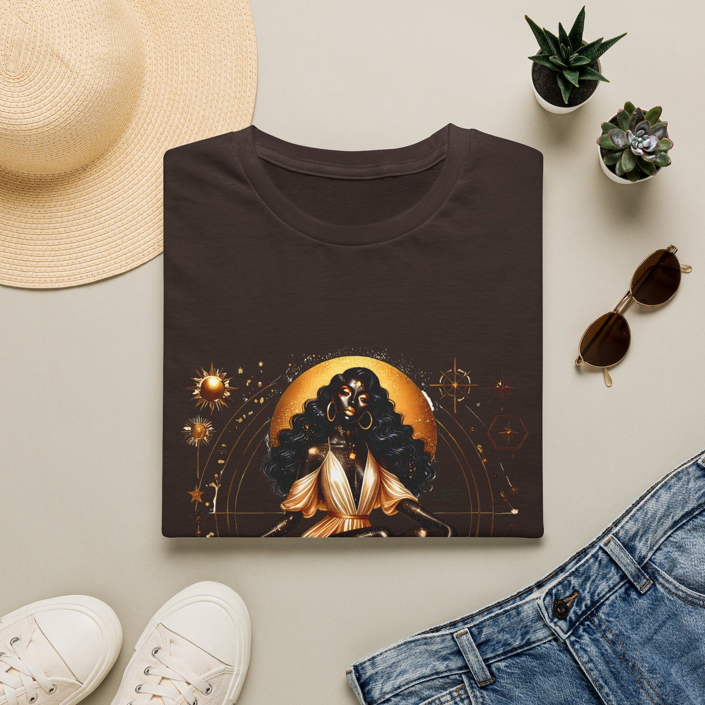Leo Zodiac T-Shirt — Astrological Sun Sign Tee with 'LEO' Design