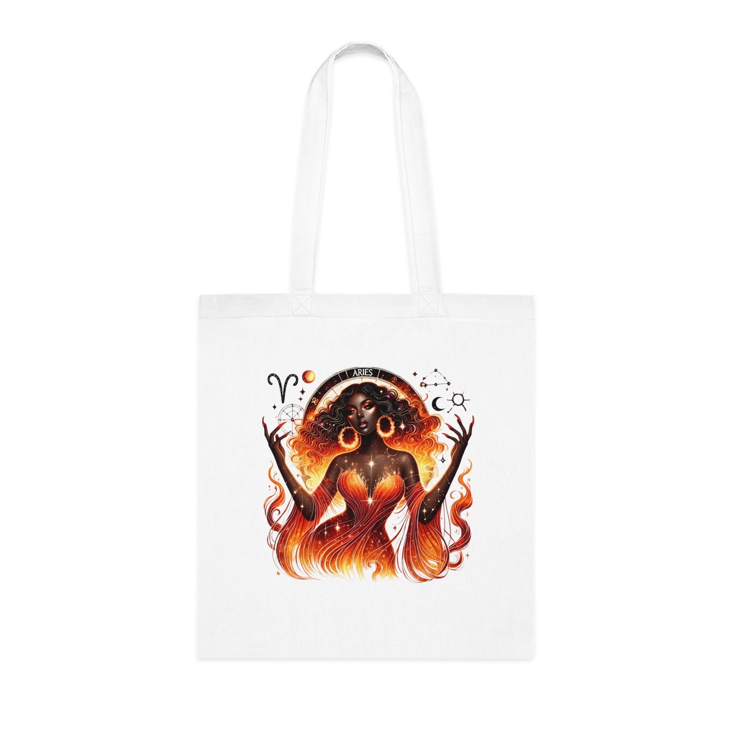 Tote Bag — Fiery Virgo Goddess Zodiac Illustration