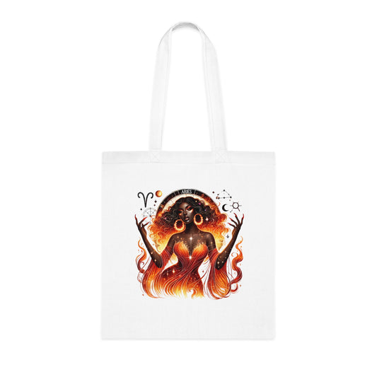 Tote Bag — Fiery Virgo Goddess Zodiac Illustration