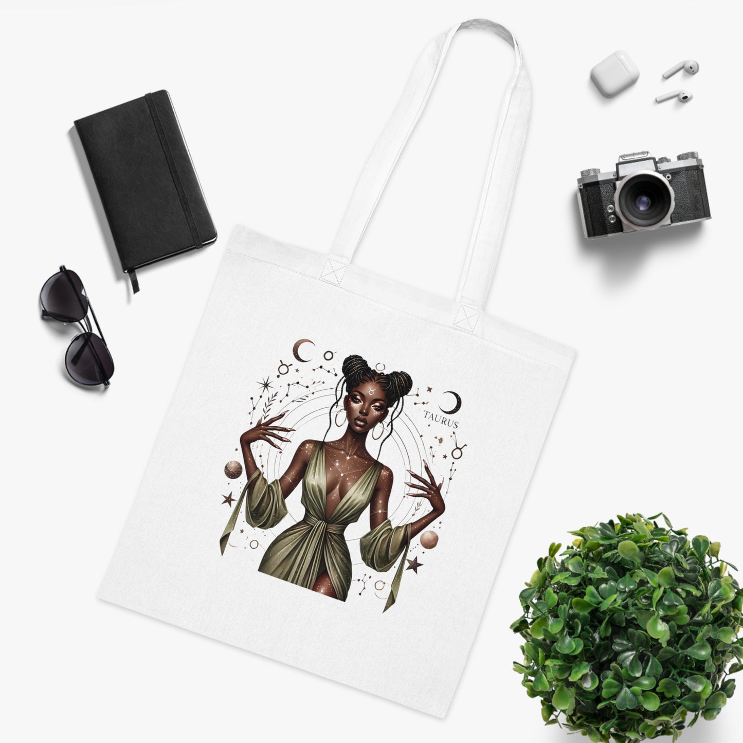 Tote Bag — 'Taurus' Mystic Zodiac Woman Cotton Tote