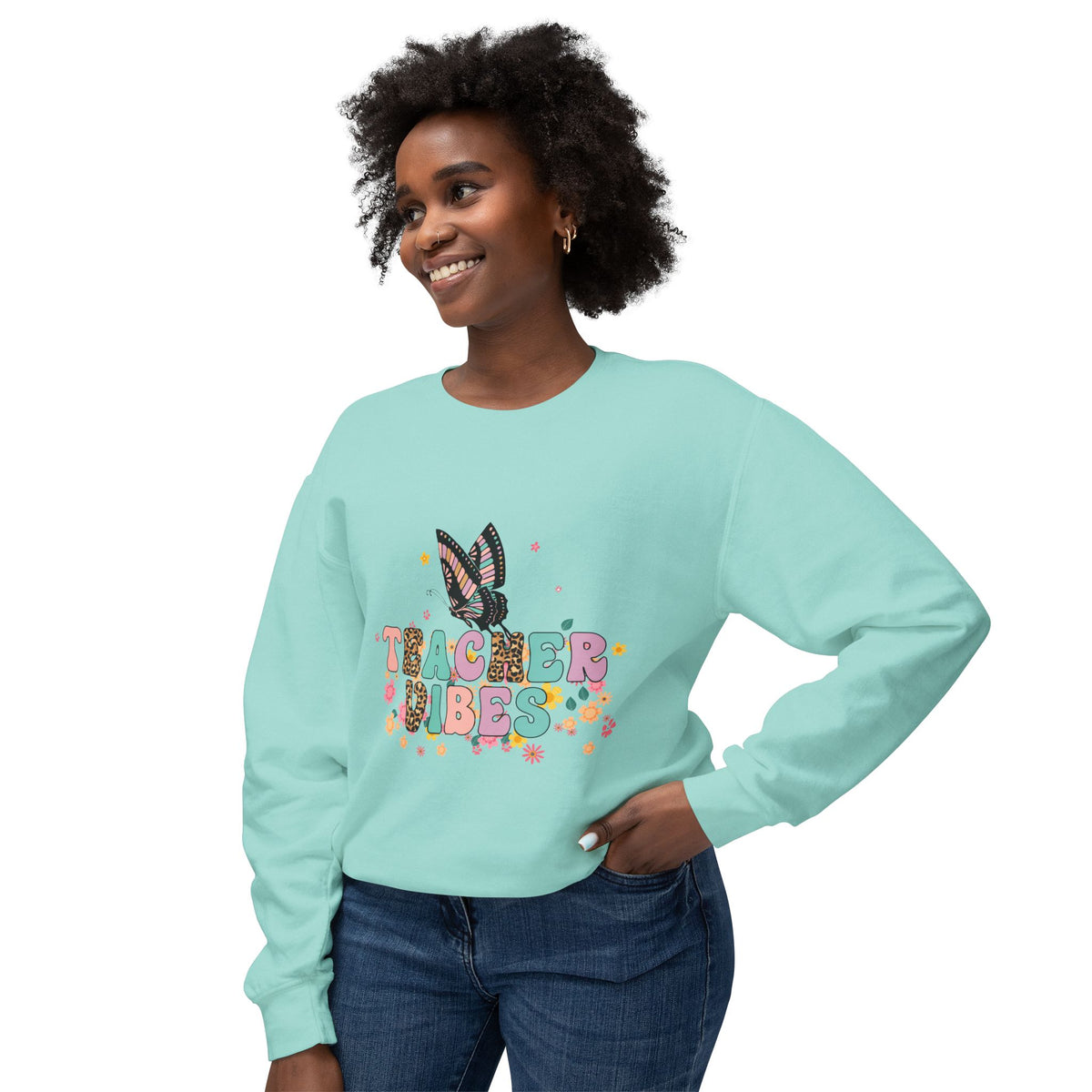 Teacher Vibes Crewneck Sweatshirt