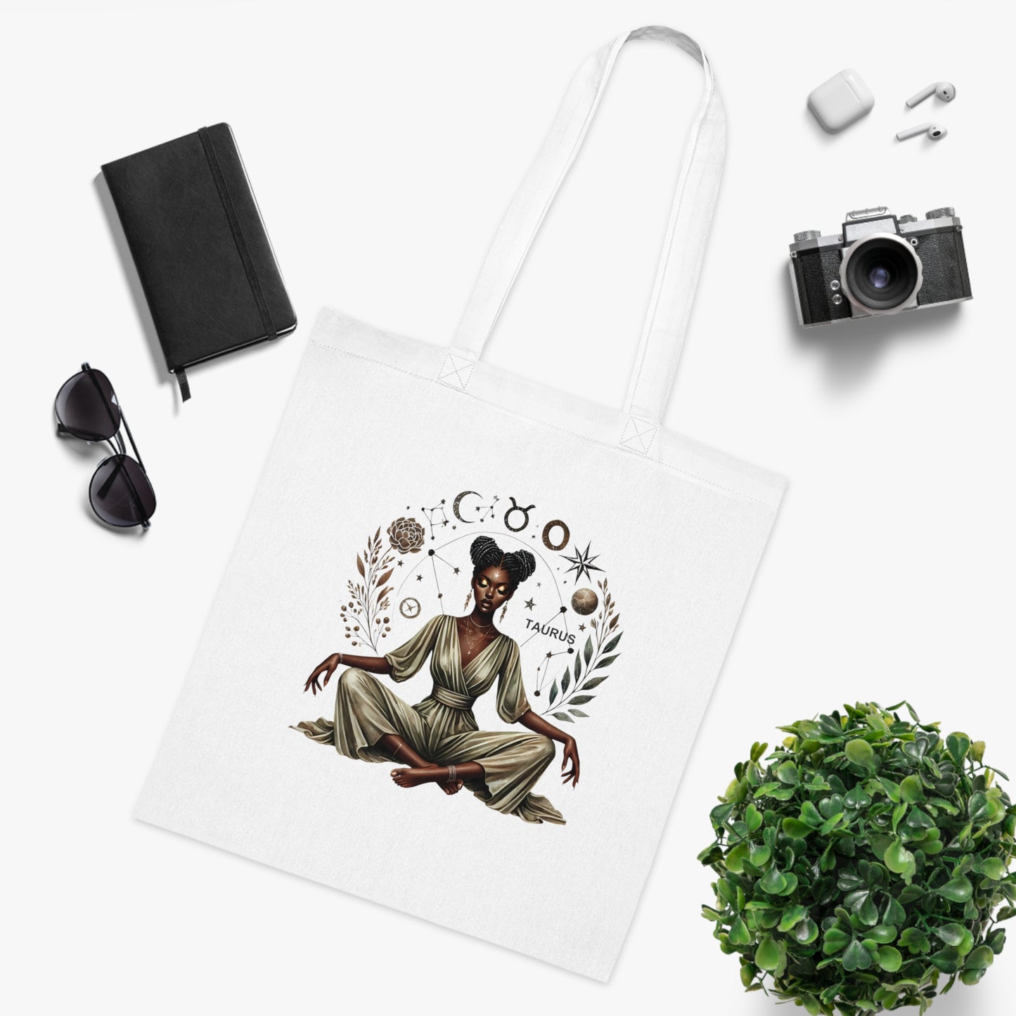 Tote Bag — Taurus Zodiac Goddess Cotton Tote