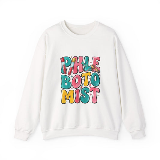 Crewneck Sweatshirt — Colorful Bubble Letter Graphic (“Pikle Boto Mist”)