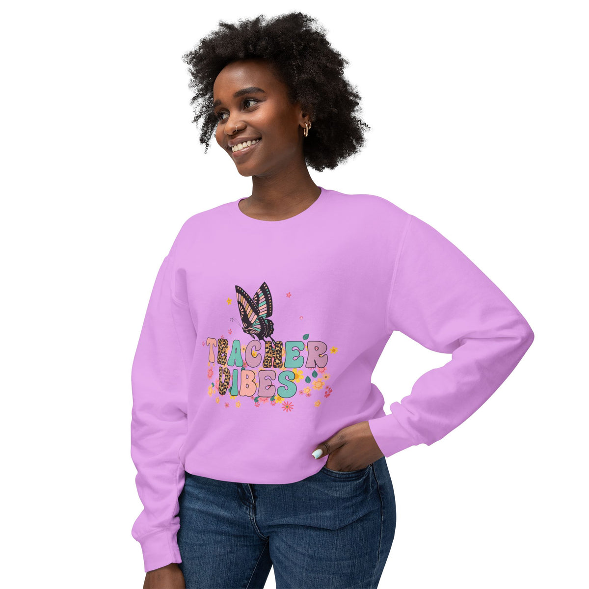 Teacher Vibes Crewneck Sweatshirt