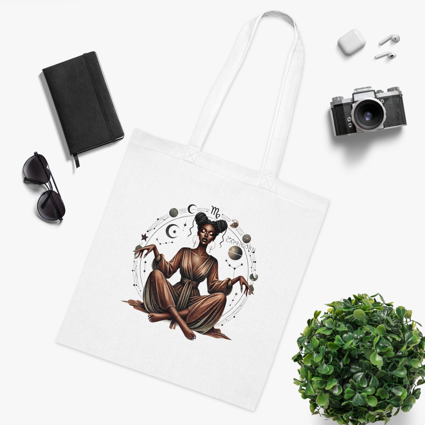 Virgo Goddess Cotton Tote — Zodiac Virgo Astrology Tote Bag