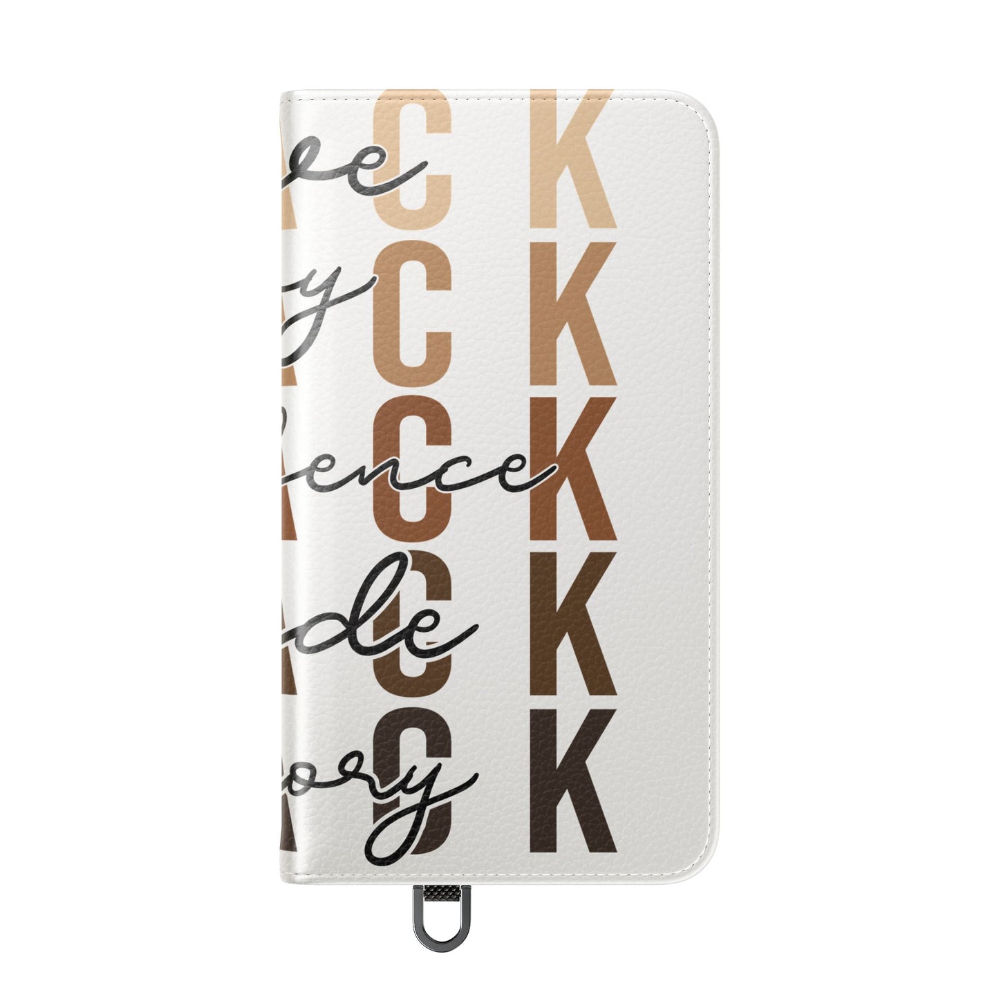 Flip Phone Case — "Black" Typography with Love, Joy, Pride & History