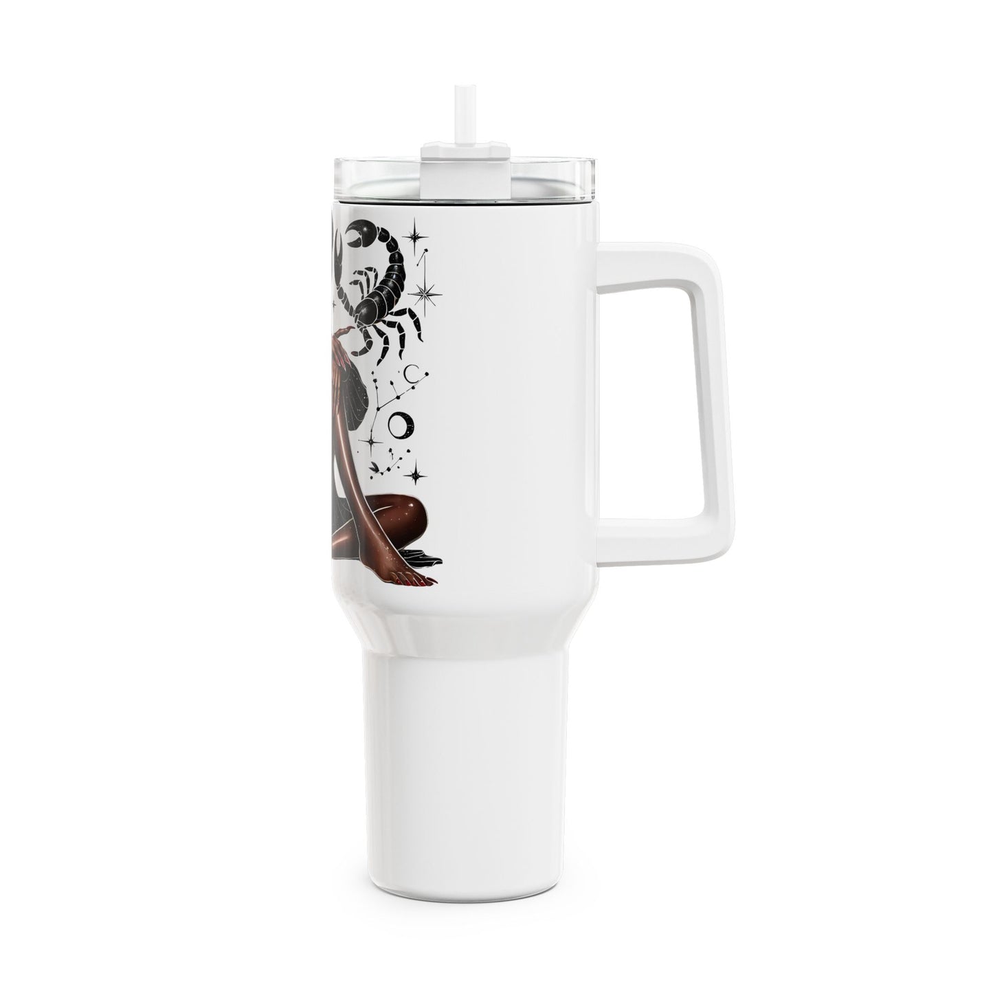 Scorpio Zodiac 40oz Tumbler – Elegant Scorpio Woman Astrology Travel Mug