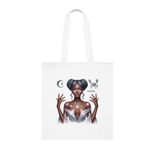 Cancer Zodiac Tote Bag — Mystic Moon Goddess Astrology Cotton Tote