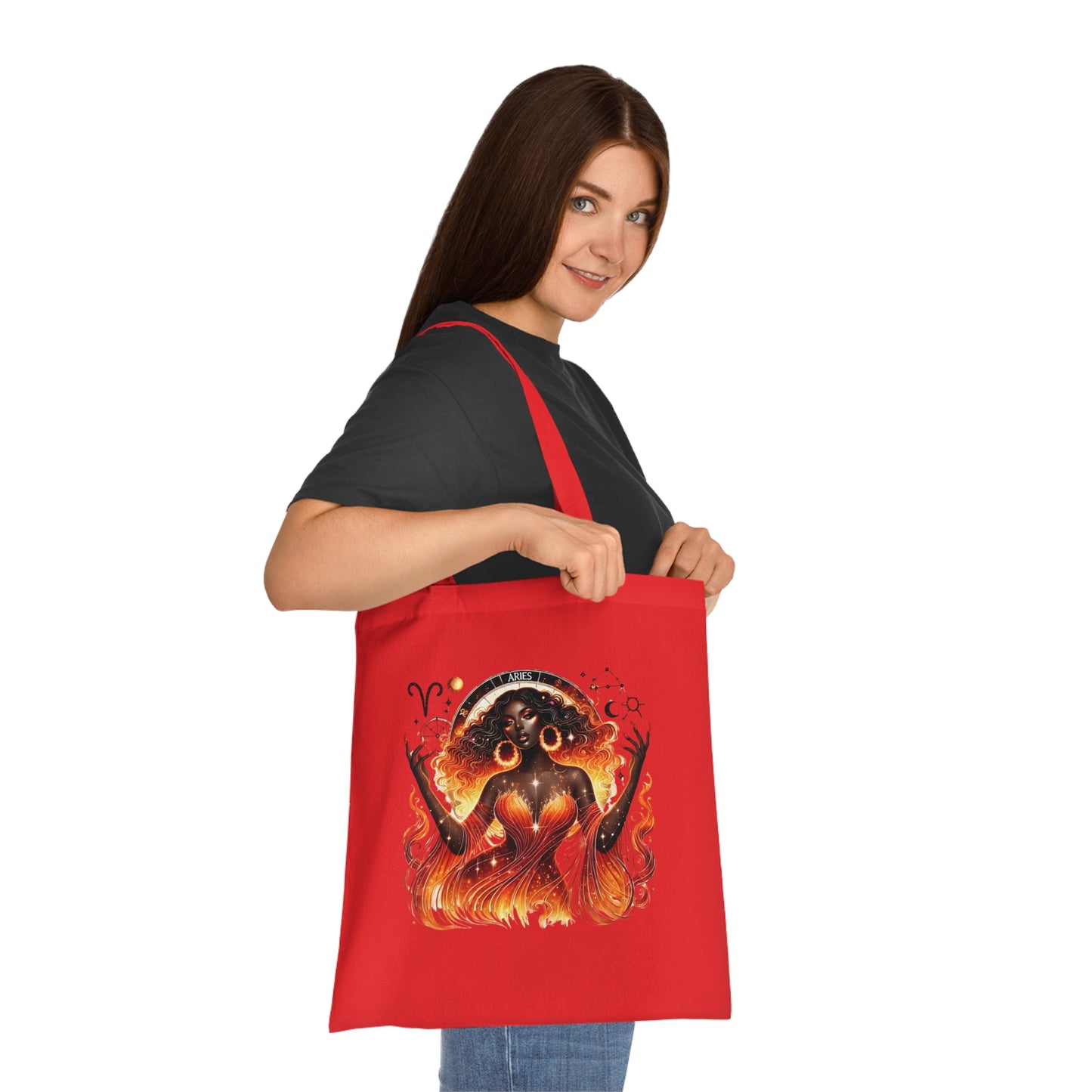 Tote Bag — Fiery Virgo Goddess Zodiac Illustration
