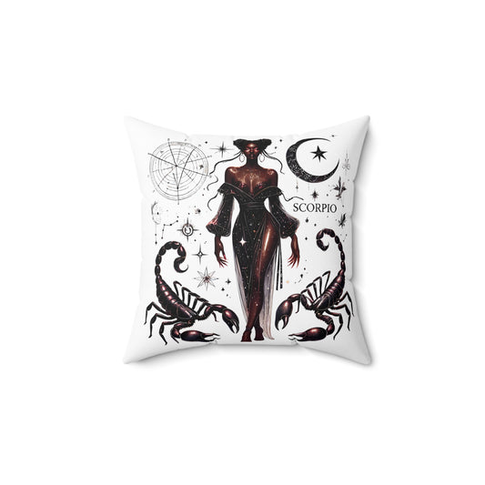 Scorpio Zodiac Pillow — Mystic Scorpion Astrology Decorative Throw Cushion