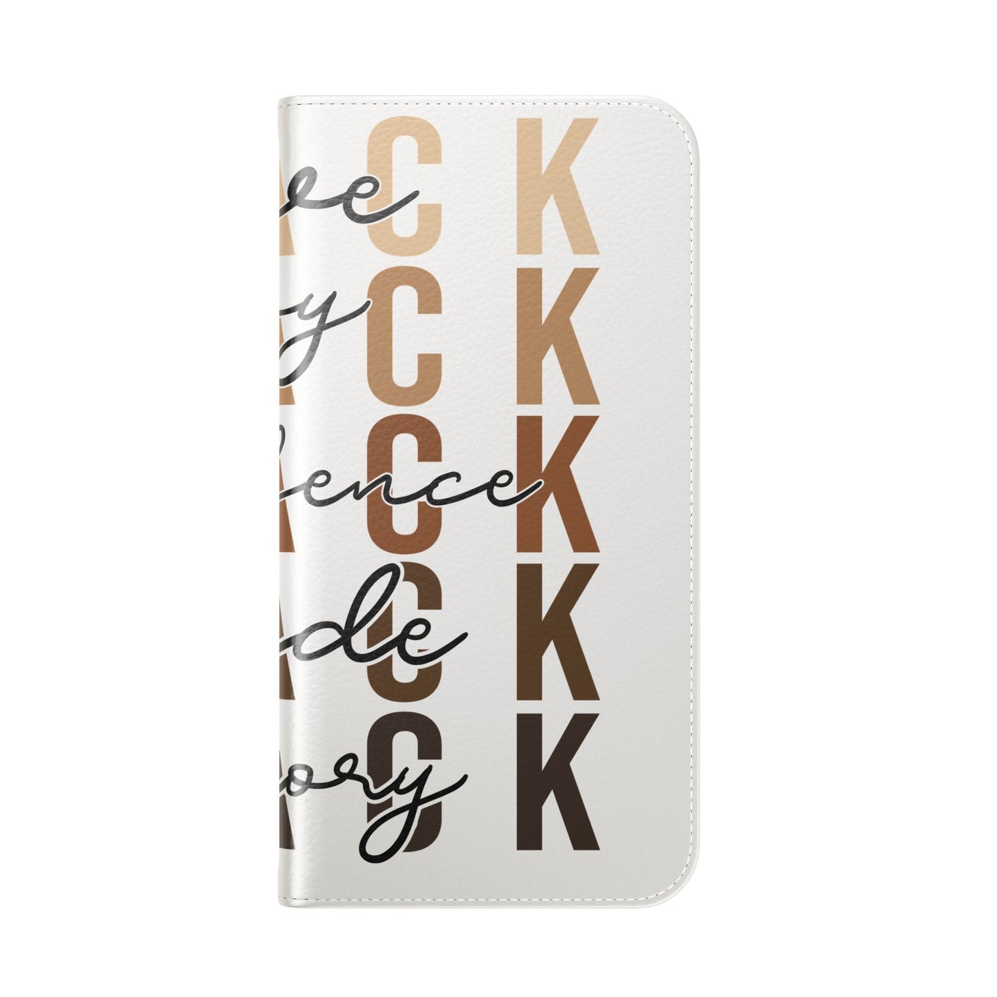 Flip Phone Case — "Black" Typography with Love, Joy, Pride & History