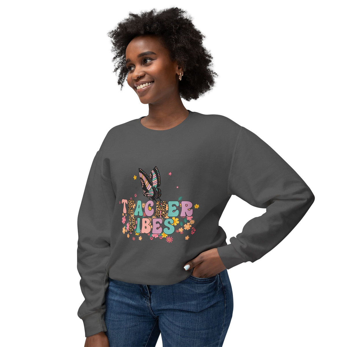 Teacher Vibes Crewneck Sweatshirt