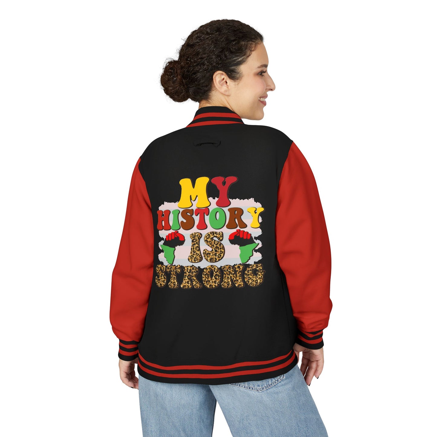 Letterman Jacket — "My History Is Sacred" Afrocentric Varsity Jacket