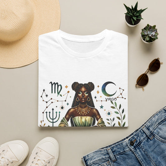 Virgo Zodiac T‑Shirt — Mystic Virgo Goddess Astrology Tee