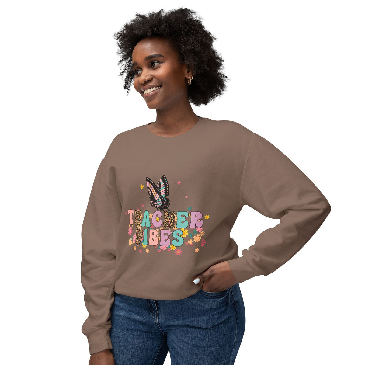 Teacher Vibes Crewneck Sweatshirt