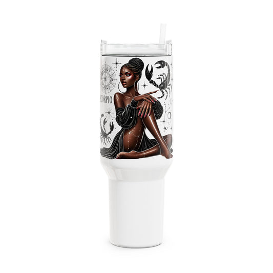 Scorpio Zodiac 40oz Tumbler – Elegant Scorpio Woman Astrology Travel Mug