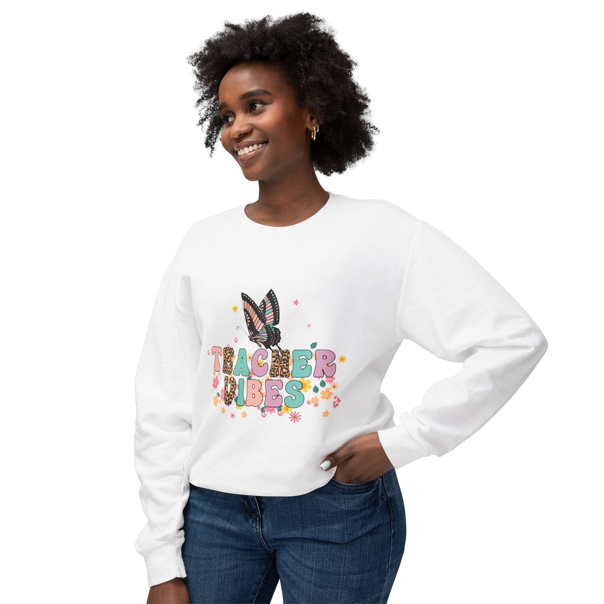 Teacher Vibes Crewneck Sweatshirt
