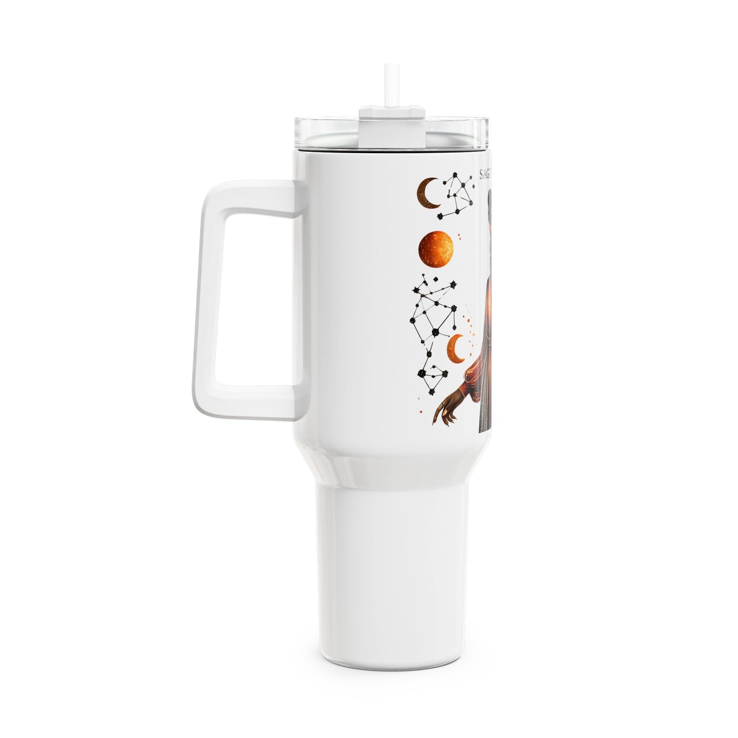 Sagittarius Zodiac 40oz Tumbler with Celestial Art — Astrology Gift for Her