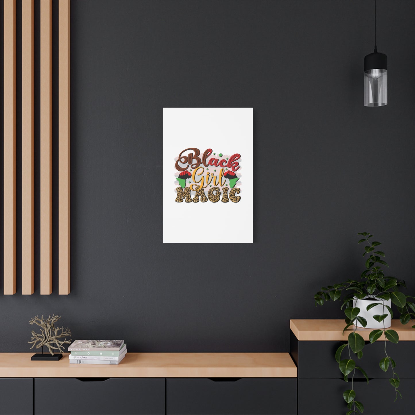 Black Girl Magic Canvas Print — Bold Afrocentric Wall Art