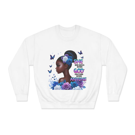 Inspirational Black Woman Portrait Sweatshirt — "She Was Given So Much Grace..."