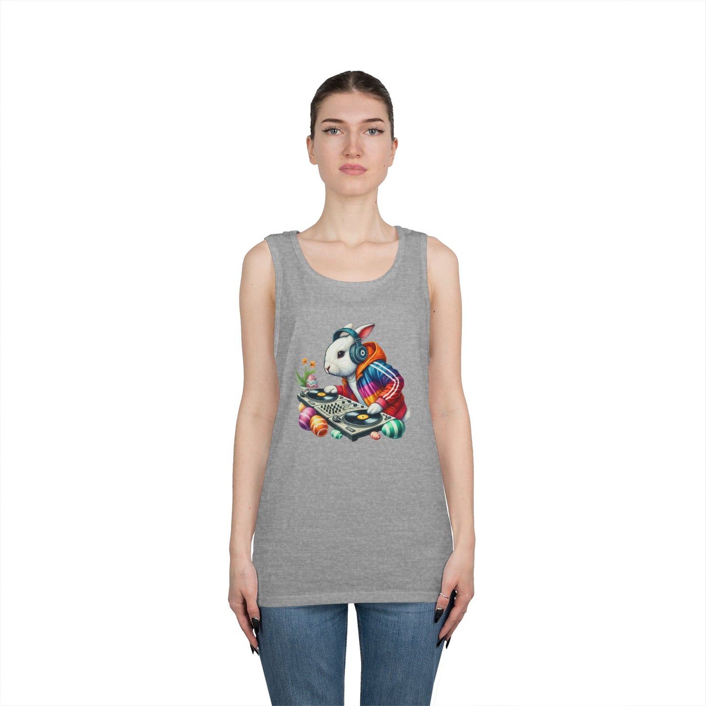 Cool DJ Bunny Unisex Heavy Cotton Tank Top