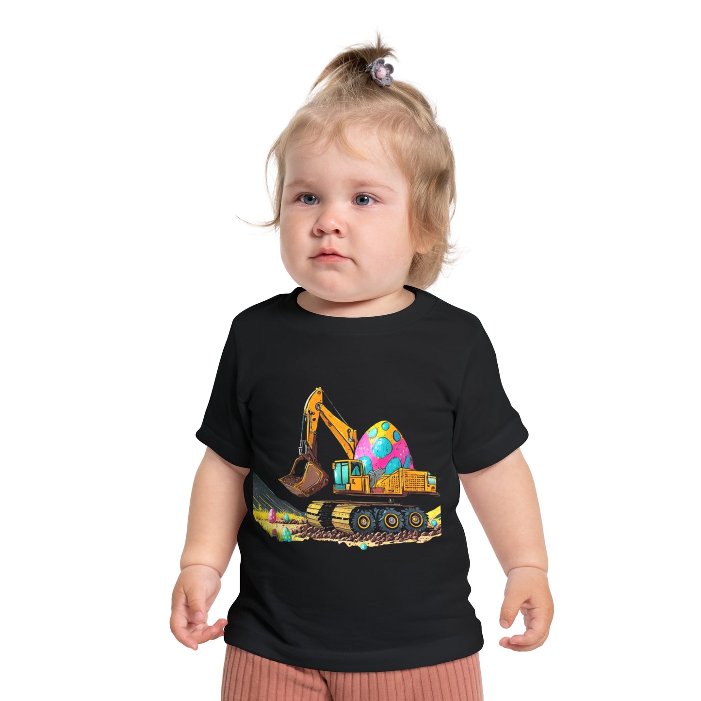 Cute Easter Excavator Baby T-Shirt