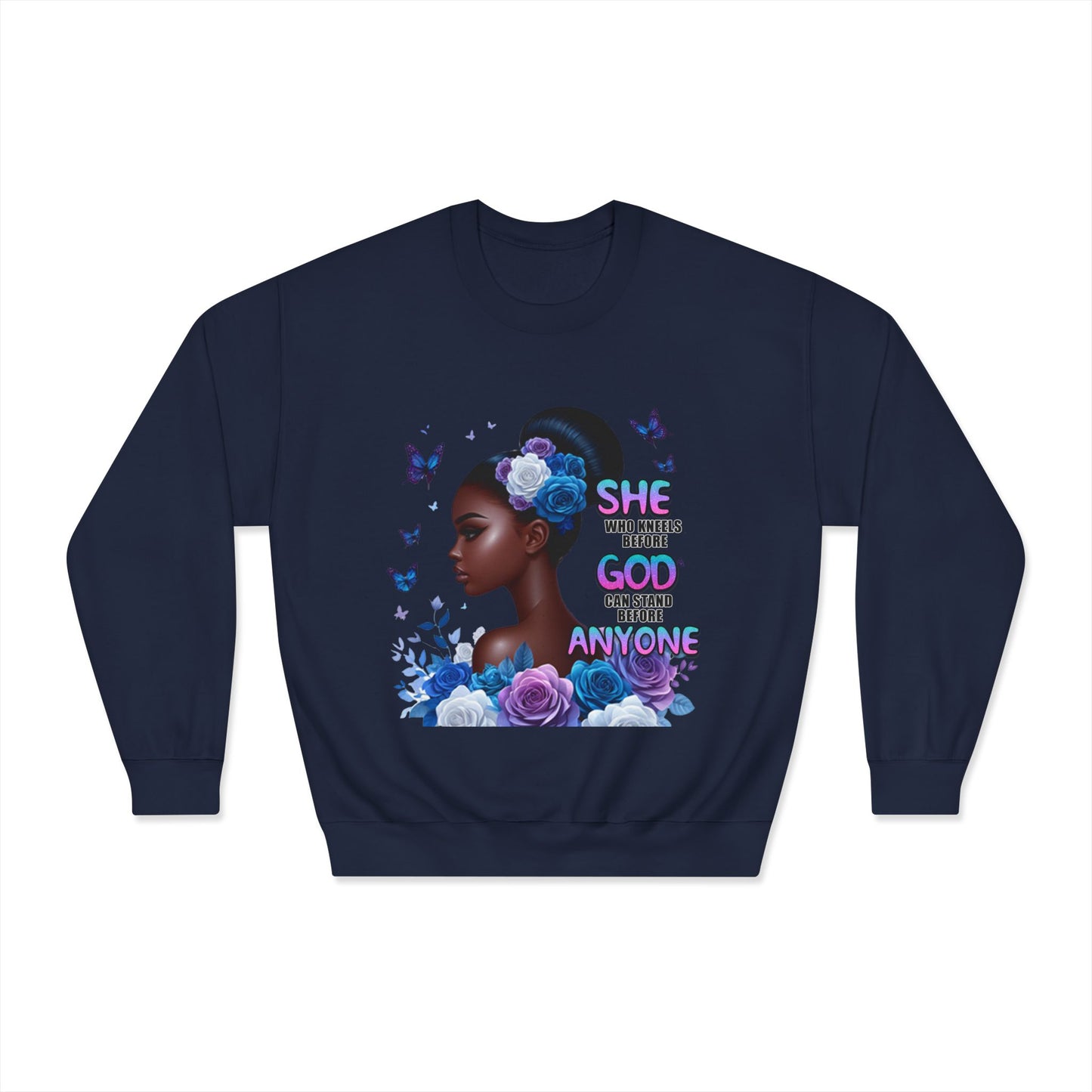 Inspirational Black Woman Portrait Sweatshirt — "She Was Given So Much Grace..."