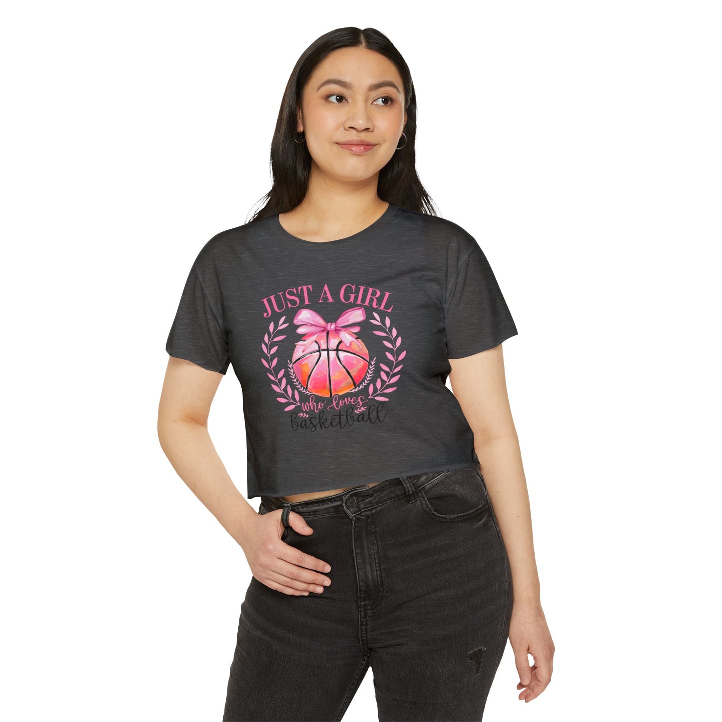 Just a Girl Who Loves Basketball — Women's Festival Crop Top