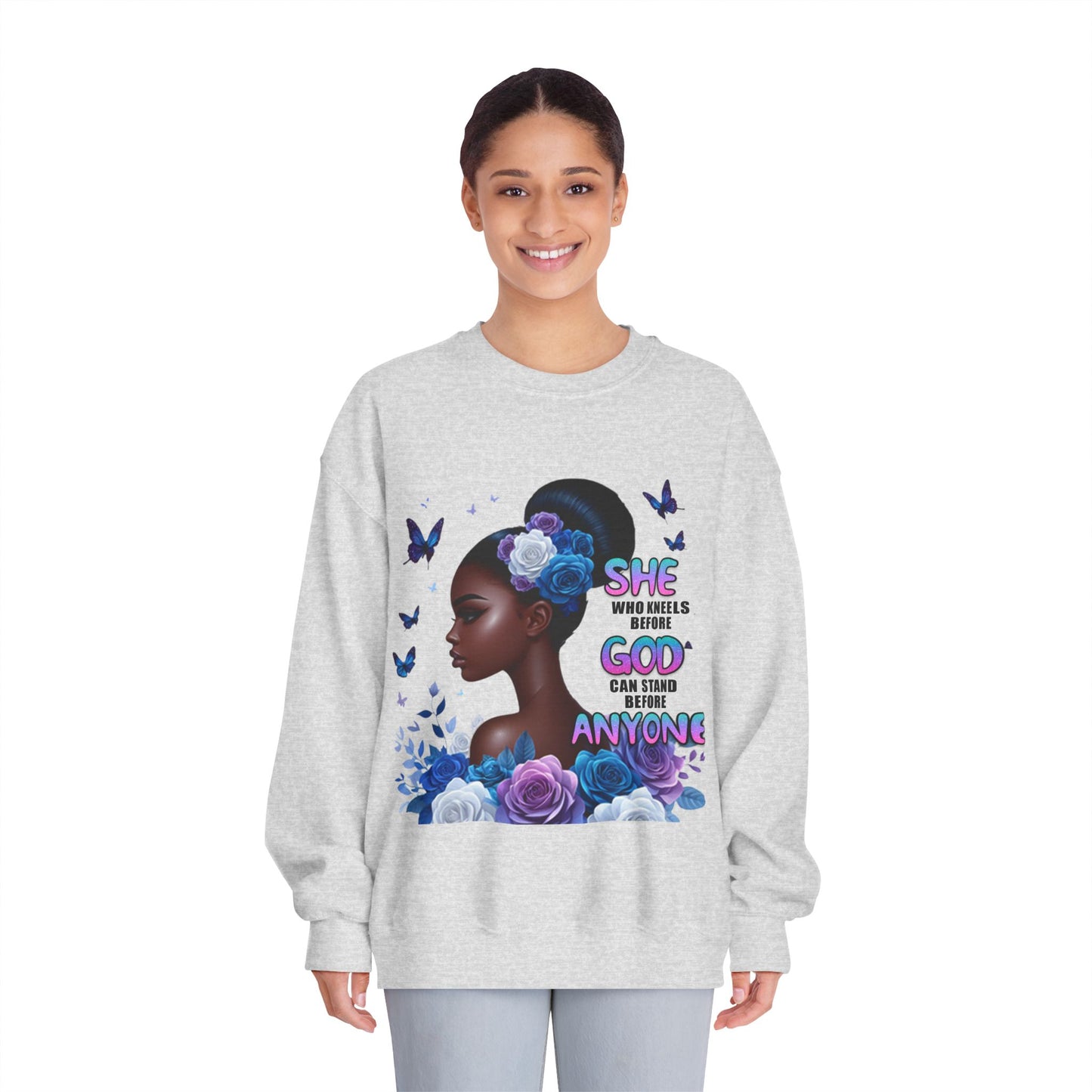 Inspirational Black Woman Portrait Sweatshirt — "She Was Given So Much Grace..."