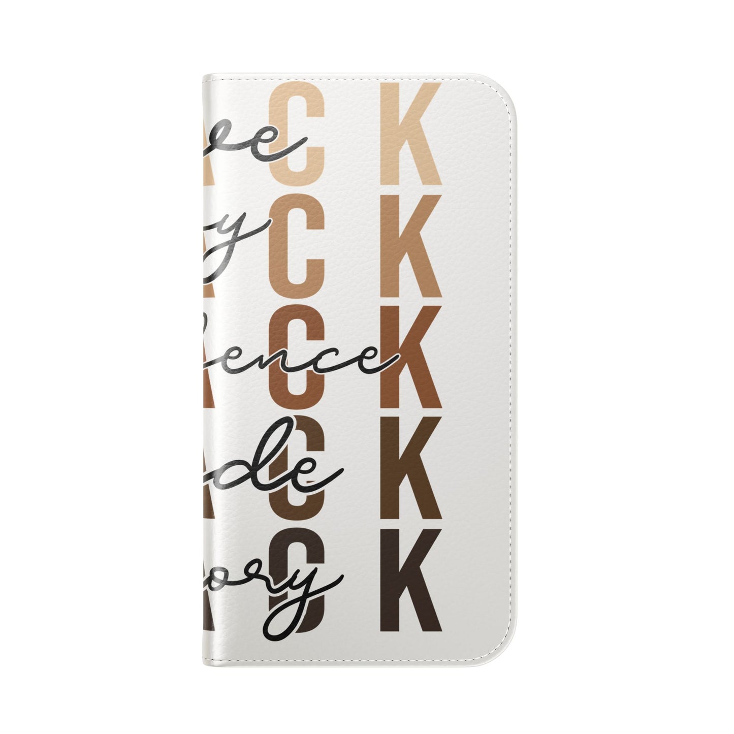 Flip Phone Case — "Black" Typography with Love, Joy, Pride & History