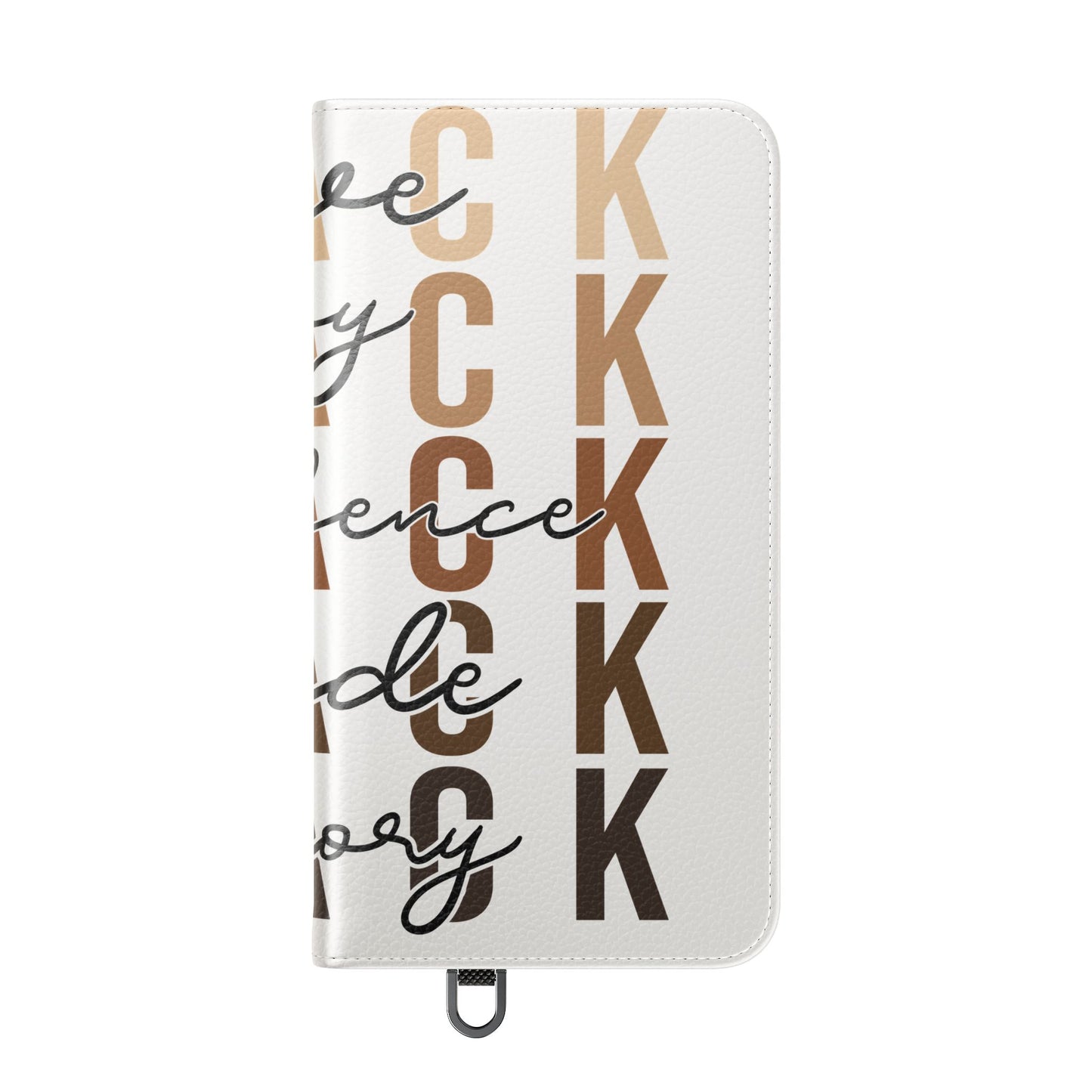 Flip Phone Case — "Black" Typography with Love, Joy, Pride & History