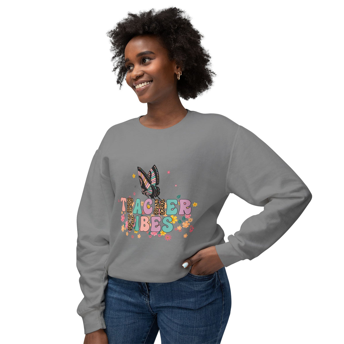 Teacher Vibes Crewneck Sweatshirt
