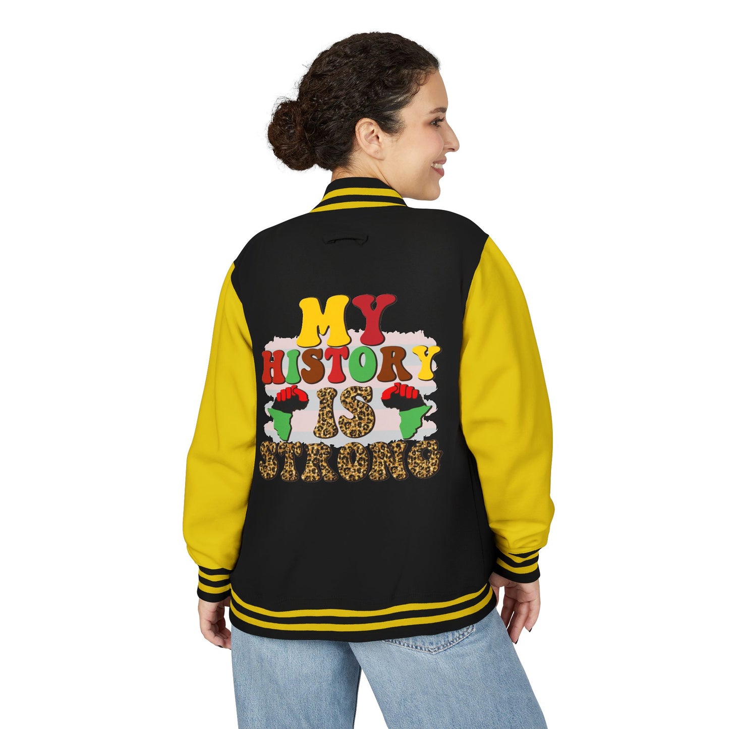 Letterman Jacket — "My History Is Sacred" Afrocentric Varsity Jacket
