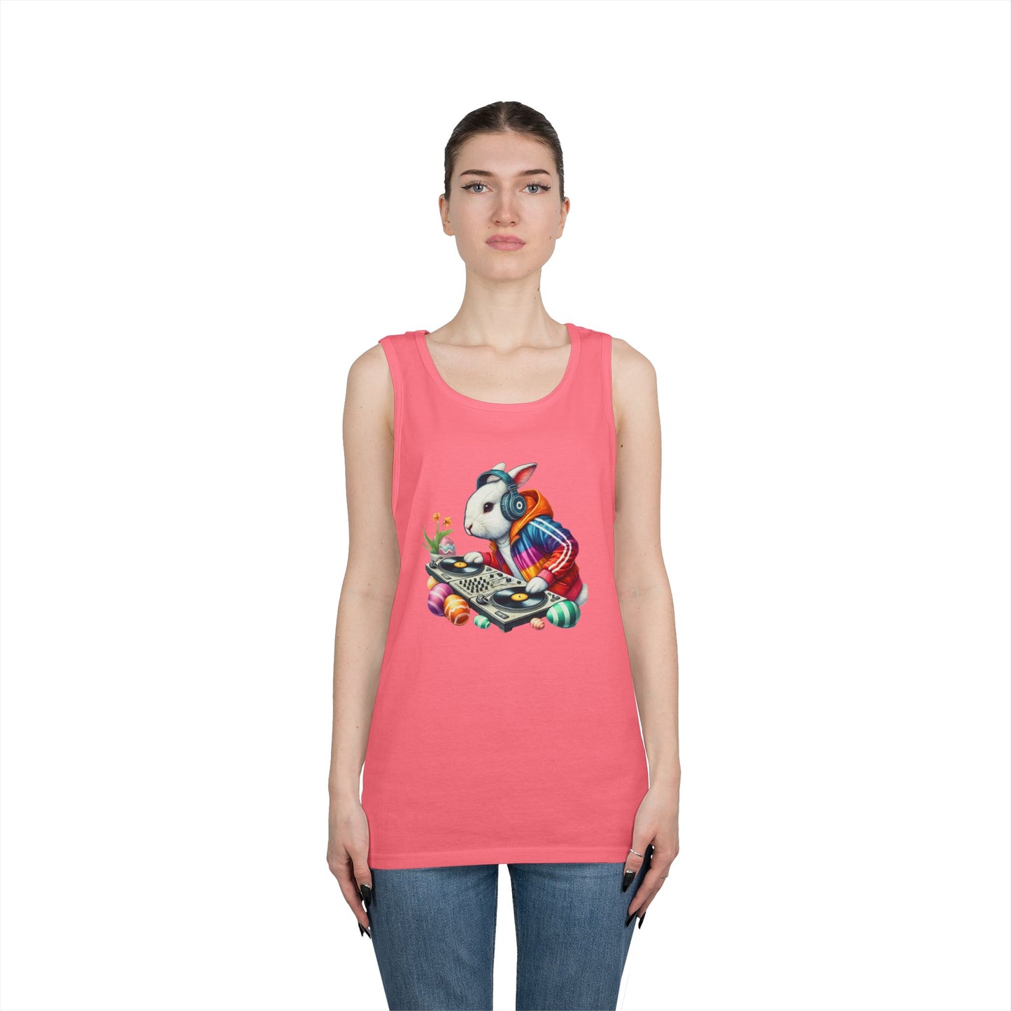 Cool DJ Bunny Unisex Heavy Cotton Tank Top