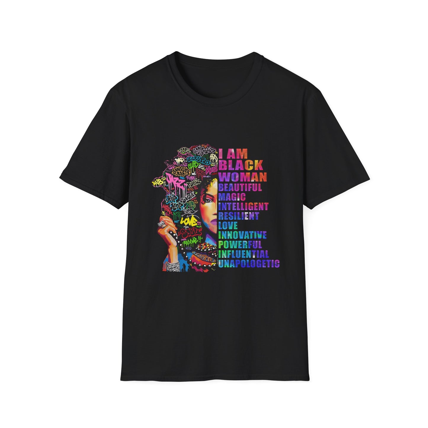 T-Shirt — I Am Black Woman: Beautiful, Magic, Intelligent Empowerment Tee