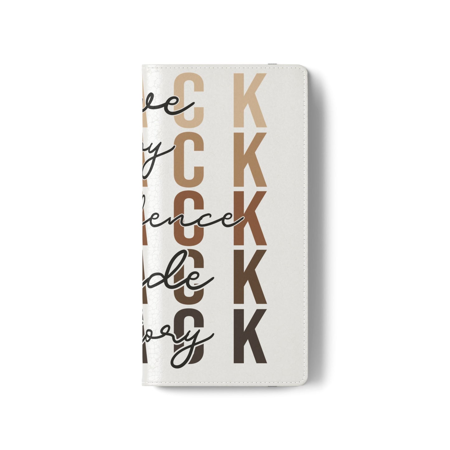 Flip Phone Case — "Black" Typography with Love, Joy, Pride & History