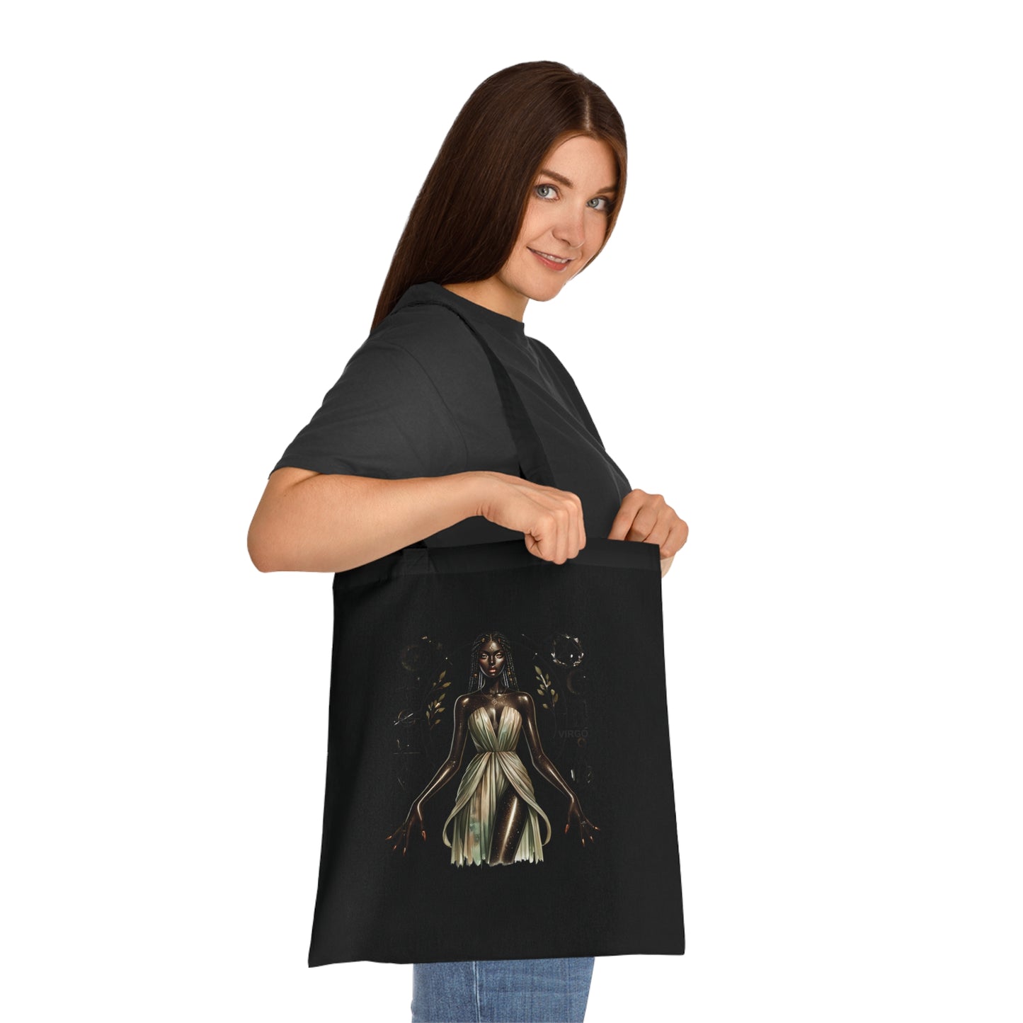 Virgo Goddess Cotton Tote — Astrological Zodiac Tote Bag