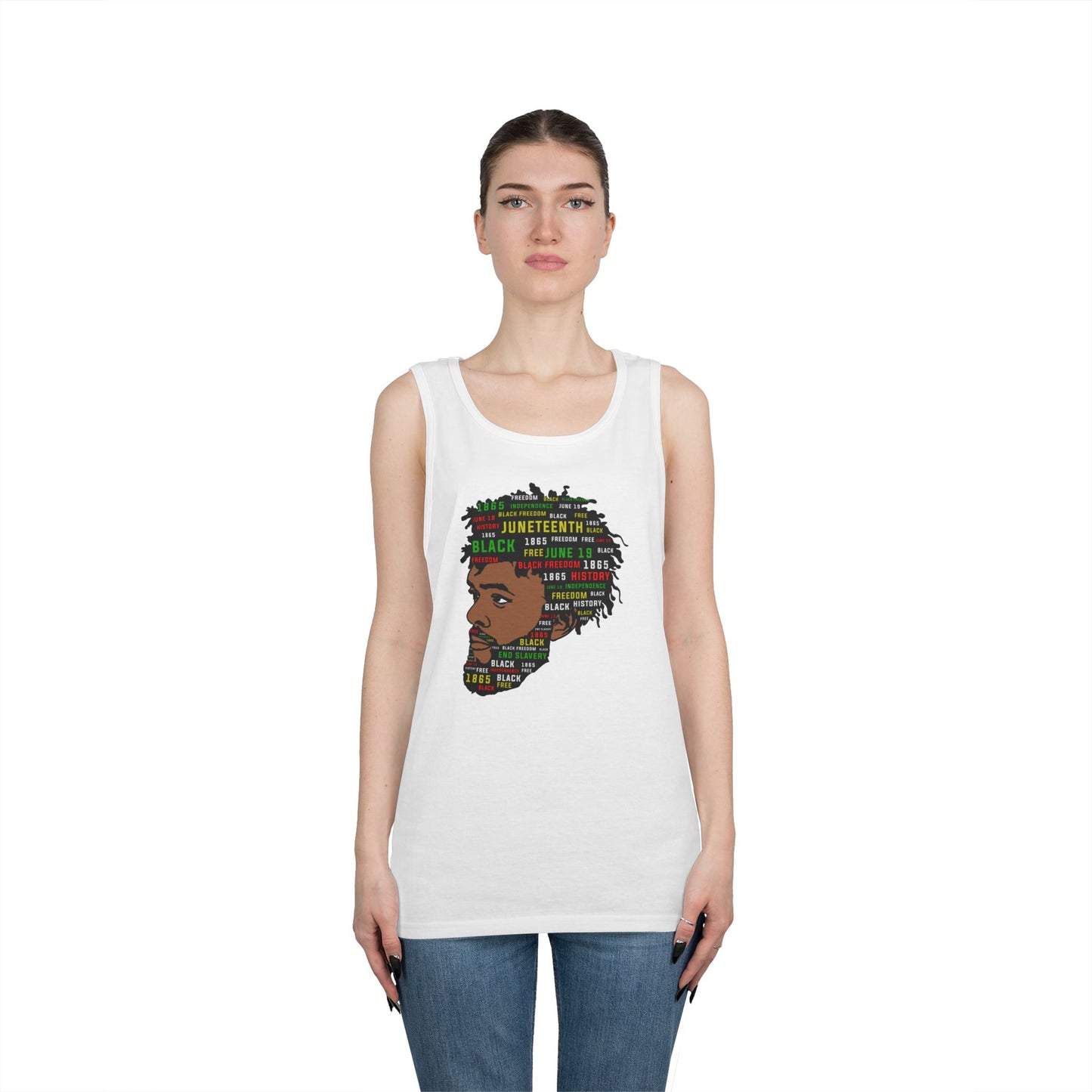 Juneteenth Unisex Heavy Cotton Tank Top - Celebrate Freedom and Heritage