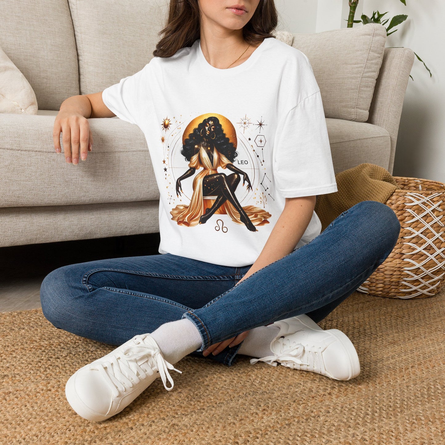 Leo Zodiac T-Shirt — Astrological Sun Sign Tee with 'LEO' Design