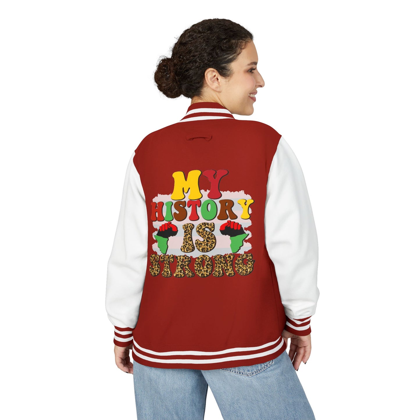 Letterman Jacket — "My History Is Sacred" Afrocentric Varsity Jacket
