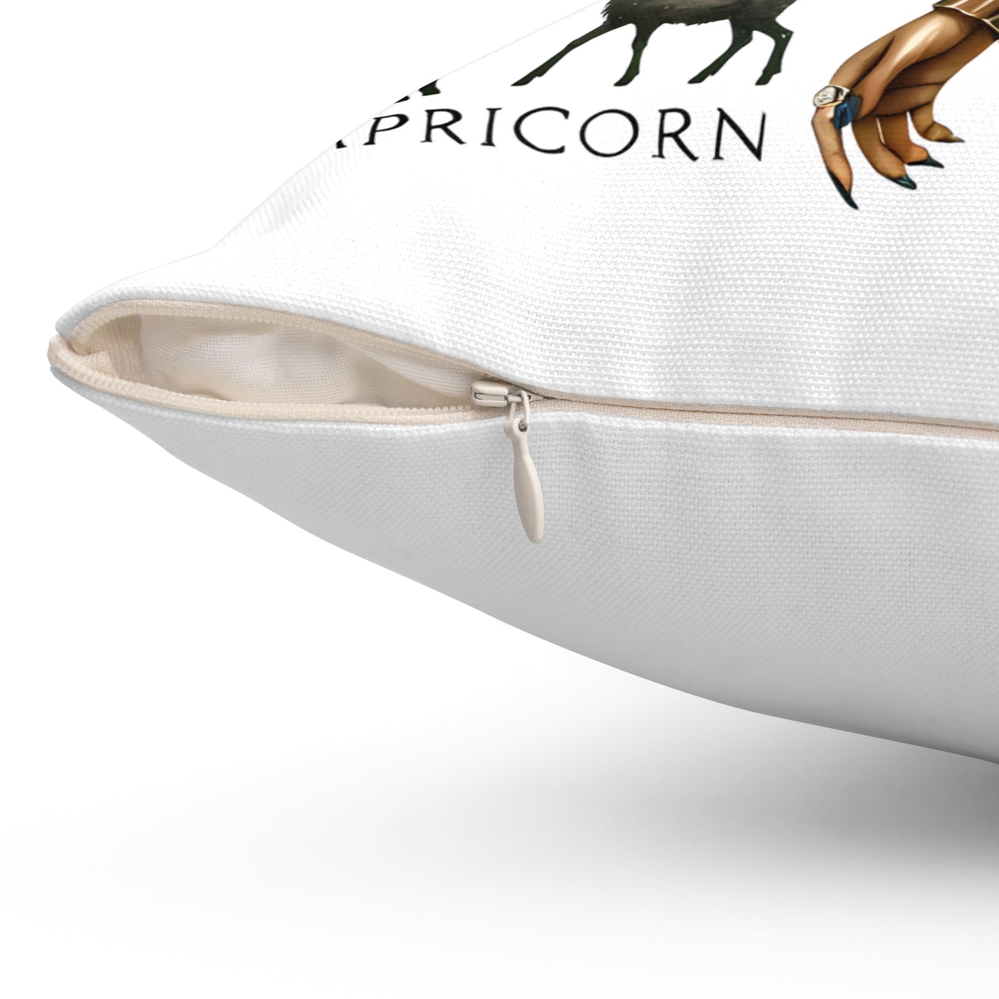 Capricorn Zodiac Decorative Pillow — Capricorn Astrology Throw Pillow with Mountains & Celestial Design