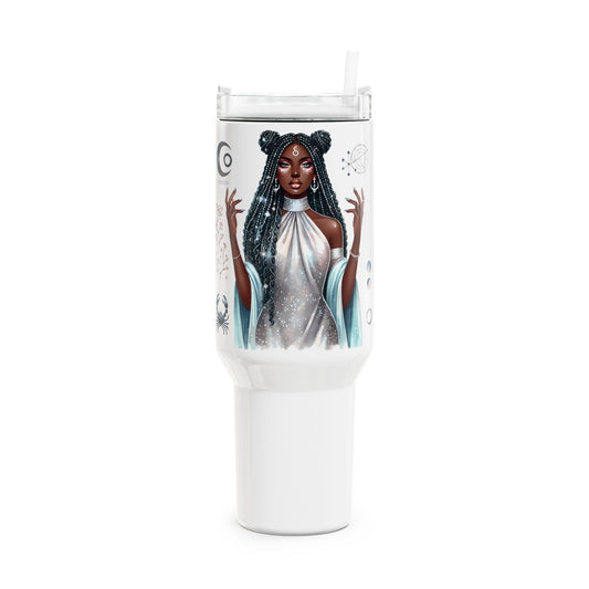 40oz Zodiac Tumbler — Cancer Goddess Illustration Travel Mug